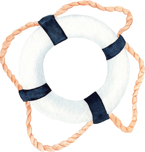 watercolor lifebuoy